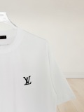 Louis Vuitton Classic Embroidered Logo Round Neck T-shirt Unisex Loose Casual Short Sleeve