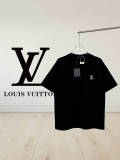 Louis Vuitton Classic Embroidered Logo Round Neck T-shirt Unisex Loose Casual Short Sleeve