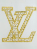 Louis Vuitton Classic Hollow Embroidery Logo Round Neck T-shirt Unisex Loose Casual Short Sleeve