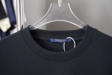 Louis Vuitton 26SS Fashion Silicone Letter Short Sleeve Couple Casual Loose T-shirt