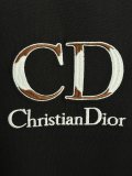 Dior Fashion Embroidered Logo Round Neck T-shirt Unisex Loose Casual Short Sleeve