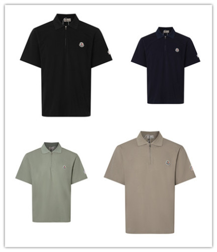 Moncler Fashion Versatile Half Zipper Collar Polo Shirt
