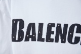 Balenciaga 26SS Retro Patchwork Embroidered Logo T-shirt Couple Casual Oversize Short Sleeve
