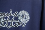 Louis Vuitton 26SS Classic Hot Diamond Logo Washed Short Sleeve Couple Casual Loose T-shirt