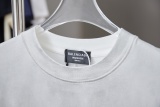 Balenciaga 26SS Retro Hot Diamond Logo Washed T-shirt Couple Casual Oversize Short Sleeve