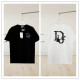 Dior Fashion Embroidered Logo Round Neck T-shirt Unisex Loose Casual Short Sleeve