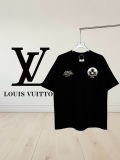 Louis Vuitton Classic Heavy Industries Embroidered Logo Round Neck T-shirt Unisex Loose Casual Short Sleeve