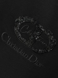 Dior Fashion Bead Embroidered Logo Round Neck T-shirt Unisex Loose Casual Short Sleeve