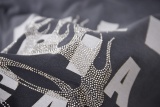 Balenciaga 26SS Retro Hot Diamond Logo Washed T-shirt Couple Casual Oversize Short Sleeve