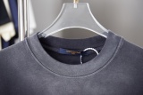 Louis Vuitton 26SS Classic Hot Diamond Logo Washed Short Sleeve Couple Casual Loose T-shirt