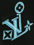 Louis Vuitton Fashion Heavy Industries Embroidered Logo Round Neck T-shirt Unisex Loose Casual Short Sleeve