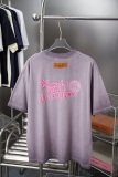 Louis Vuitton 26SS Classic Hot Diamond Logo Washed Short Sleeve Couple Casual Loose T-shirt