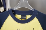 Balenciaga 26SS Fashion Color Contrast Splicing Embroidered Logo T-shirt Couple Casual Oversize Short Sleeve