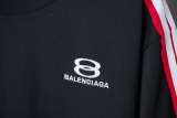 Balenciaga 26SS Classic Embroidered Logo Splicing Short Sleeve Couple Casual Oversize T-shirt