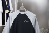 Balenciaga 26SS Fashion Color Contrast Splicing Embroidered Logo T-shirt Couple Casual Oversize Short Sleeve