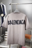 Balenciaga 26SS Retro Embroidered Logo Washed T-shirt Couple Casual Oversize Short Sleeve