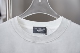 Balenciaga 26SS Retro Hot Diamond Logo Washed T-shirt Couple Casual Oversize Short Sleeve