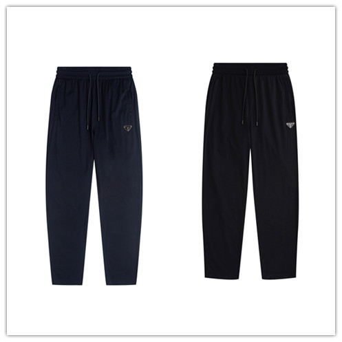 Prada Couple Classic Triangle Logo Sports Pants Couple Casual Versatile Pants