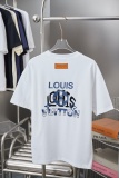 Louis Vuitton 26SS Fashion Silicone Letter Short Sleeve Couple Casual Loose T-shirt
