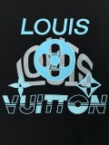 Louis Vuitton Fashion Heavy Industries Embroidered Logo Round Neck T-shirt Unisex Loose Casual Short Sleeve