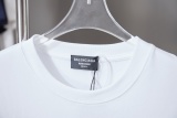 Balenciaga 26SS Retro Patchwork Embroidered Logo T-shirt Couple Casual Oversize Short Sleeve