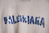 Balenciaga 26SS Fashion Logo Printed T-shirt Couple Casual Oversize Short Sleeve