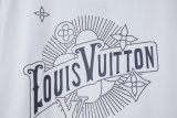 Louis Vuitton 26SS Fashion Silicone Letter Hot Diamond Short Sleeve Couple Casual Loose T-shirt