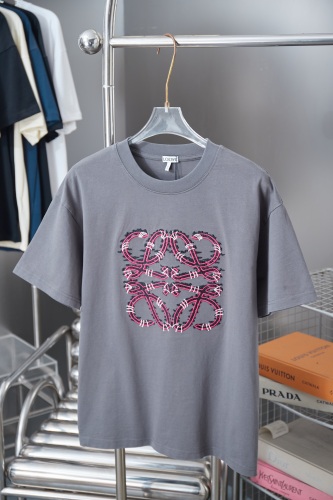 Loewe 26SS Heavy Industry Embroidered Logo Short Sleeve Unisex Casual Loose T-shirt