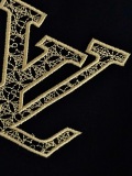 Louis Vuitton Classic Hollow Embroidery Logo Round Neck T-shirt Unisex Loose Casual Short Sleeve
