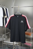 Balenciaga 26SS Classic Embroidered Logo Splicing Short Sleeve Couple Casual Oversize T-shirt
