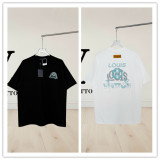 Louis Vuitton Fashion Heavy Industries Embroidered Logo Round Neck T-shirt Unisex Loose Casual Short Sleeve