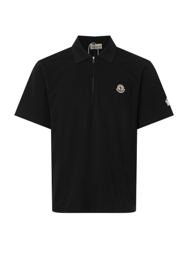 Moncler Fashion Versatile Half Zipper Collar Polo Shirt