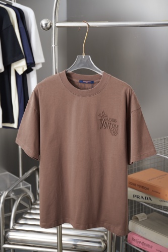 Louis Vuitton 26SS Classic Embroidered Logo Short Sleeve Couple Casual Oversize T-shirt
