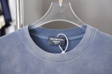 Balenciaga 26SS Retro Hot Diamond Logo Washed T-shirt Couple Casual Oversize Short Sleeve
