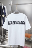 Balenciaga 26SS Retro Patchwork Embroidered Logo T-shirt Couple Casual Oversize Short Sleeve