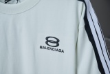 Balenciaga 26SS Classic Embroidered Logo Splicing Short Sleeve Couple Casual Oversize T-shirt
