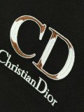 Dior Fashion Embroidered Logo Round Neck T-shirt Unisex Loose Casual Short Sleeve