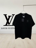 Louis Vuitton Fashion Embroidery Logo T-shirt Unisex Loose Casual Short Sleeve
