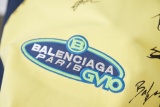 Balenciaga 26SS Fashion Color Contrast Splicing Embroidered Logo T-shirt Couple Casual Oversize Short Sleeve