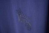 Louis Vuitton 26SS Fashion Silicone Letter Hot Diamond Short Sleeve Couple Casual Loose T-shirt