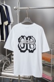 Balenciaga 26SS Classic Hot Diamond Embroidered Logo T-shirt Couple Casual Oversize Short Sleeve