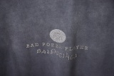Balenciaga 26SS Retro Hot Diamond Logo Washed T-shirt Couple Casual Oversize Short Sleeve