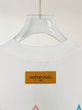 Louis Vuitton Classic Hollow Embroidery Logo Round Neck T-shirt Unisex Loose Casual Short Sleeve
