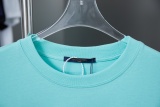 Louis Vuitton 26SS Fashion Denim Sticker Hot Diamond Logo Short Sleeve Couple Casual Loose T-shirt