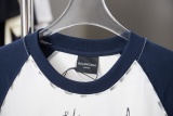 Balenciaga 26SS Fashion Color Contrast Splicing Embroidered Logo T-shirt Couple Casual Oversize Short Sleeve
