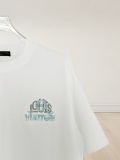 Louis Vuitton Fashion Heavy Industries Embroidered Logo Round Neck T-shirt Unisex Loose Casual Short Sleeve