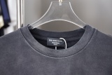 Balenciaga 26SS Retro Hot Diamond Logo Washed T-shirt Couple Casual Oversize Short Sleeve