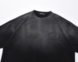 Chrome Hearts 26ss Retro Patchwork Embroidered Wash Short Sleeve Couple Casual Versatile T-shirt