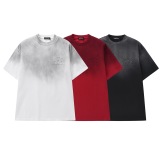 Chrome Hearts 26ss Retro Patchwork Embroidered Wash Short Sleeve Couple Casual Versatile T-shirt
