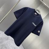 Moncler Classic Logo Printed Round Neck T-shirt Couple Casual Loose Short Sleeve